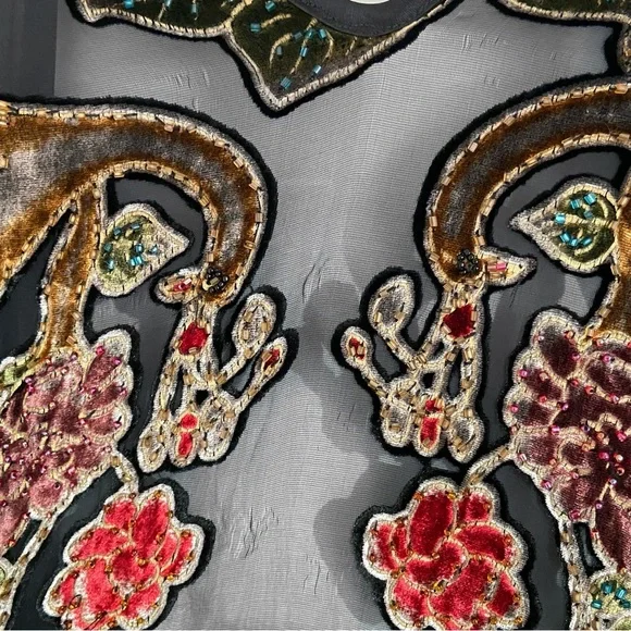 Hand crafted Boho Peacock Tassel Fringe Kimono - Picture 13 of 14